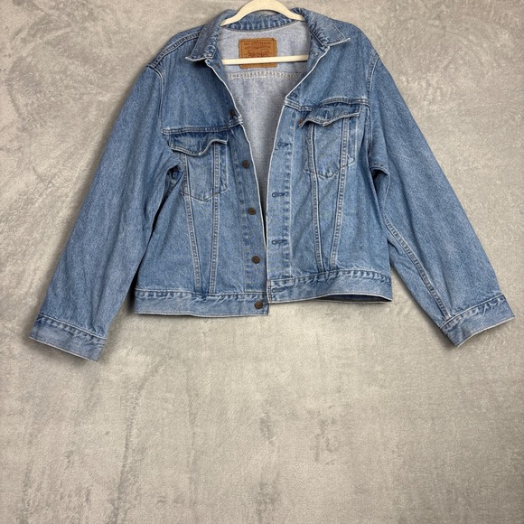 Levi's Jackets & Blazers - Vintage Levis Denim Trucker Jacket Blue Classic Western Style 90s Y2K Orange Tab